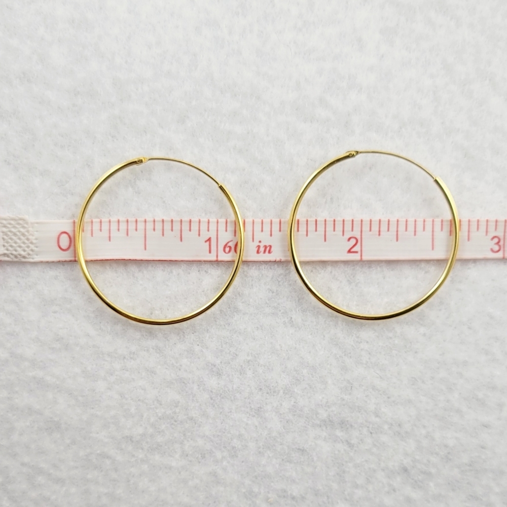 Mariela Gold Hoops - Picture 3 of 9